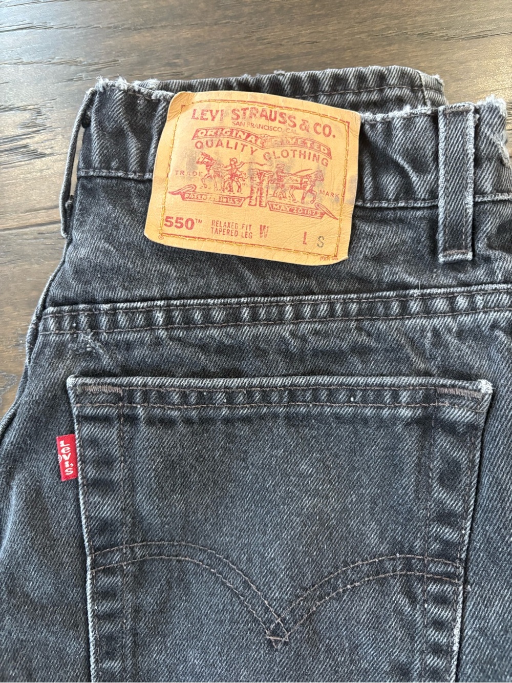 Vintage 1990s Levi's 550 Black Washed Jeans - Picture 5 of 7